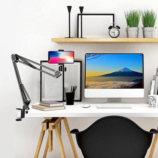 Universal Long-Arm Scissor Desk Mount Holder