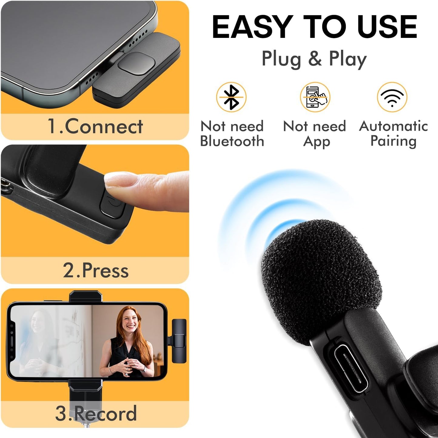 K8 Wireless Lavalier Microphone