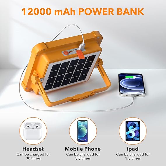 Portable Rechargeable Solar LED Floodlight