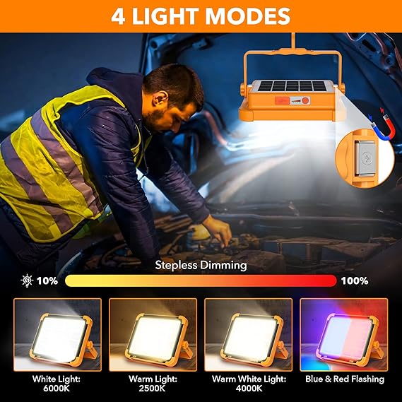 Portable Rechargeable Solar LED Floodlight