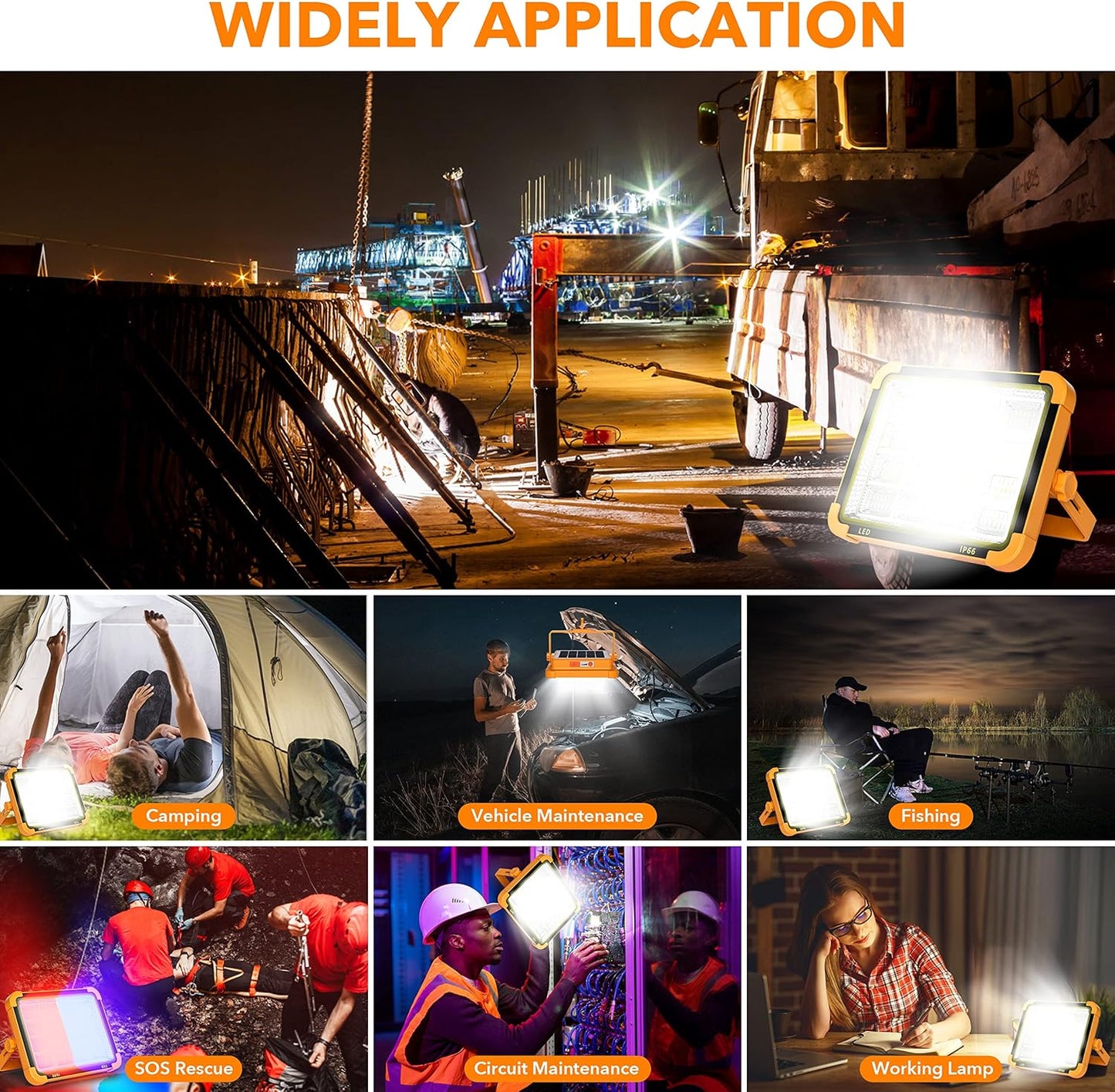 Portable Rechargeable Solar LED Floodlight