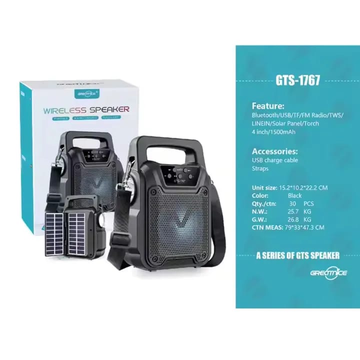 GTS-1767 Portable Wireless Speaker